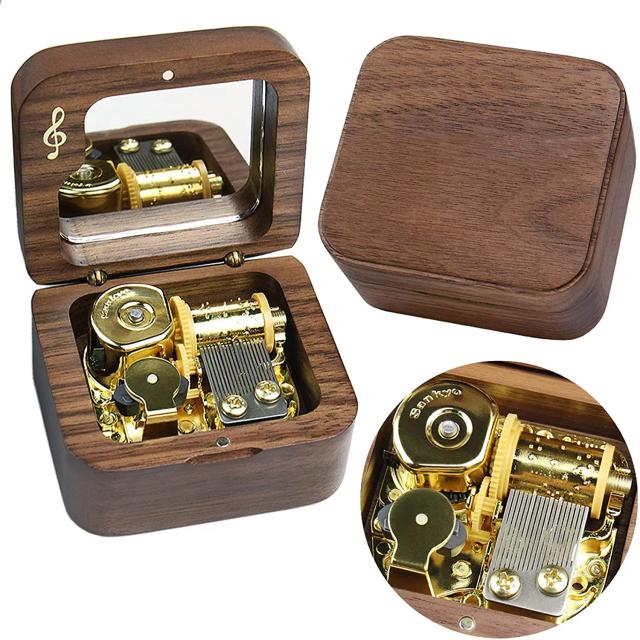 Caixa de Música Vintage Davy Jones com Notas Musicais - Presente Perfeito para Aniversário, Dia dos Namorados e Natal