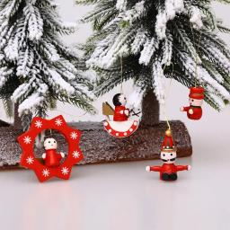 Árvore De Natal De Madeira Criativa Decoração, Pingente Pequeno, Pequenos Ornamentos, Adereços De Janela Em Caixa, Decorações De Natal - Image 3