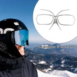 Inserção de óculos de esqui, adaptador de prescrição ajustável, inserção óptica flexível, inserção de óculos de snowboard dobrável para homens e mulheres - Image 3
