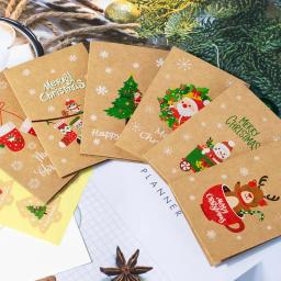 Feliz natal cartões com envelopes 6pcs cartões de mensagem em branco define festa de natal favor para a família e amigos aquecimento - Image 4