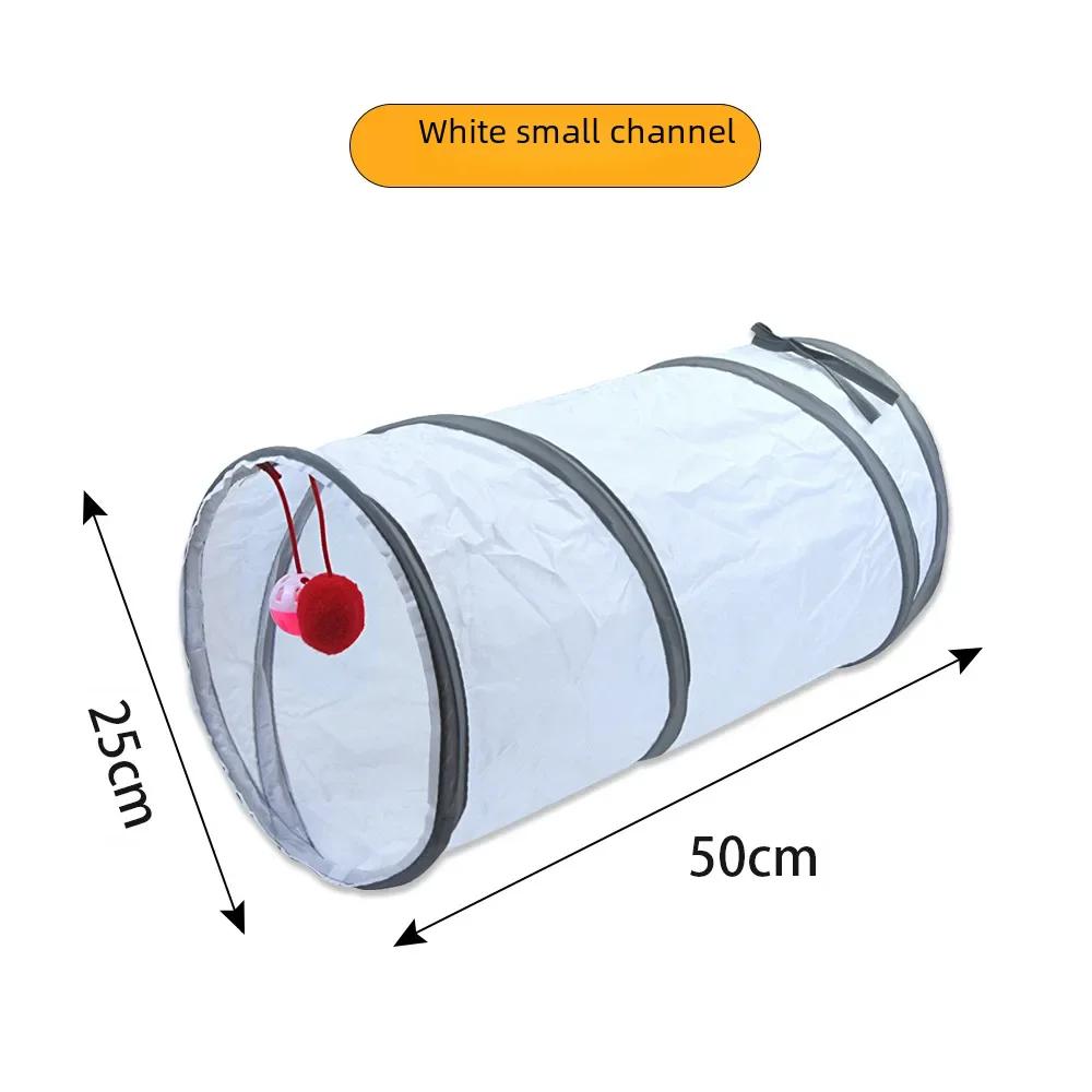 Playground de túnel branco para gatos, brinquedos interativos, túnel de gato, suprimentos para animais de estimação, transfronteiriço, nova chegada - Image 1