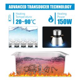 Máquina de lavar ultrassônica portátil, eletrodomésticos de ultra-som, limpador de pratos, 2L, 120W - Image 2