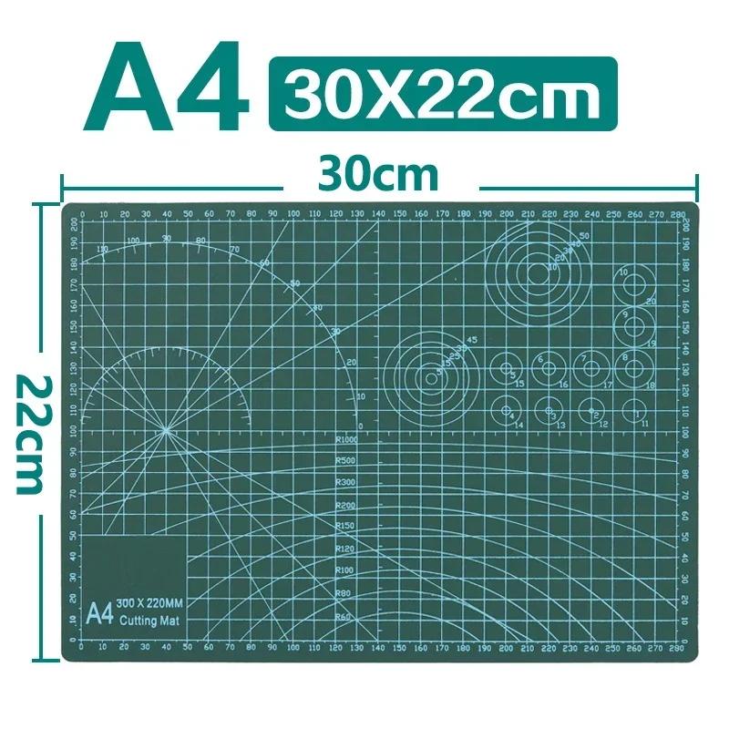 1pc grande tapete de corte auto cura dupla face a3 a4 almofada de corte para artesanato silhueta verde costura tapete de corte - Image 1