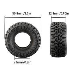 Dj 4 pces micro esteira rolante 1.0 Polegada pneus pneus de terreno de lama macia atualizar para o gladiador axial scx24 bronco deadbolt fcx24 enduro24 - Image 3