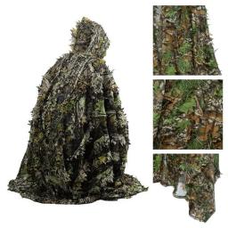Capa de camuflagem durável com folhas 3D, roupas Ghillie, capa da floresta respirável, treinamento ao ar livre e caça, decoração para caça - Image 5