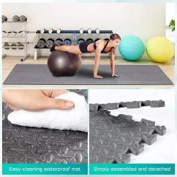 Puzzle Fitness Mat para Home Gym, Tapete de Yoga antiderrapante, Telhas de assoalho de espuma interligadas EVA, Equipamento Home Gym, 1-12Pcs - Image 2