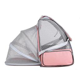 Suprimentos para animais de estimação ir para fora gato saco cachorro respirável mochila simples viagem grande capacidade dobrável expansível saco para animais de estimação - Image 2
