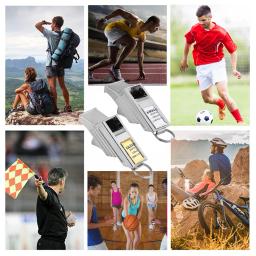 Futebol profissional árbitro apito, Seedless Camping Survival Apitos, portátil para treinamento esportivo ao ar livre - Image 3