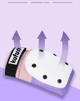 Kufun-Conjunto de Equipamento de Proteção Esportiva para Homens e Mulheres, Joelheira, Cotovelo, Skate, Patinação Rosa, Patins Inline, Duro - Image 5
