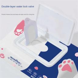 Cat and Dog Pure Water Formula Wipes, 3 Textura Dimensional, Limpeza eficaz, Desodorização, Preservação de umidade, Pet Shop - Image 5
