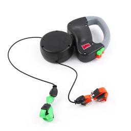 Pet corda de tração de duas cabeçadas, trela automática para dois cães, chumbo, 3m - Image 1