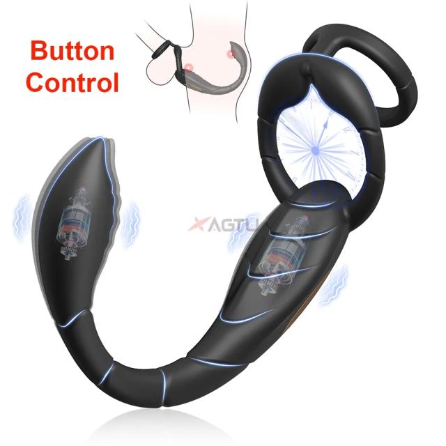 Anel Peniano Vibratório com Controle por App - Massagem de Próstata e Prazer Ampliado