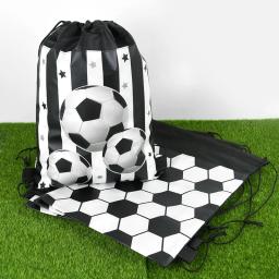 1/3 pçs futebol não tecido sacos de cordão mochila tema esportivo festa de aniversário crianças presentes de futebol saco suprimentos de chá de bebê - Image 2