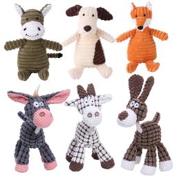 Pelúcia Corduroy Toy Dog, Forma de Animais, Resistente à Mordida, Brinquedos Squeaky, Cães Pequenos e Grandes, Cachorro, Pets Training Acessórios - Image 1