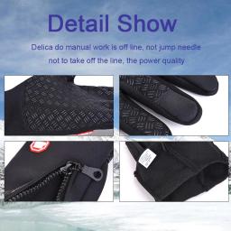 Luvas esportivas de lã para motocicleta para homens e mulheres, tela sensível ao toque, quente, impermeável, à prova de vento, antiderrapante, ciclismo, outono, inverno - Image 2