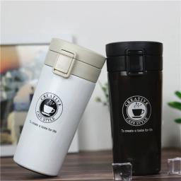 Garrafa térmica de aço inoxidável com tampa Caneca de café Frasco de vácuo Copo de água Copo de isolamento térmico Copo de acampamento - Image 2