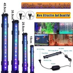 Colorido LED Bubble Light para aquário, tanque de peixes, lâmpada submersível, luzes LED subaquáticas à prova d'água, submersível - Image 2
