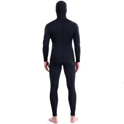 Terno com capuz de mergulho em neoprene para homens, surfe com capuz quente, zíper frontal, mergulho, pesca submarina, 3mm, 5mm, inverno - Image 2