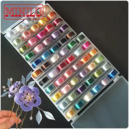 Linha de bordado de seda de gelo, Knitting DIY Crochet Garment, Doll Lace Yarn, Single Strand High-Wrap, 36 cores, rolo 75 m - Image 5