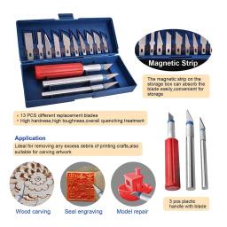 Gravação Blades Knife Kit para impressora 3D, Deburring Tool Kit, Carving Knife, 3D Model File Cutter, Raspador Material Removal Tools, DIY - Image 2