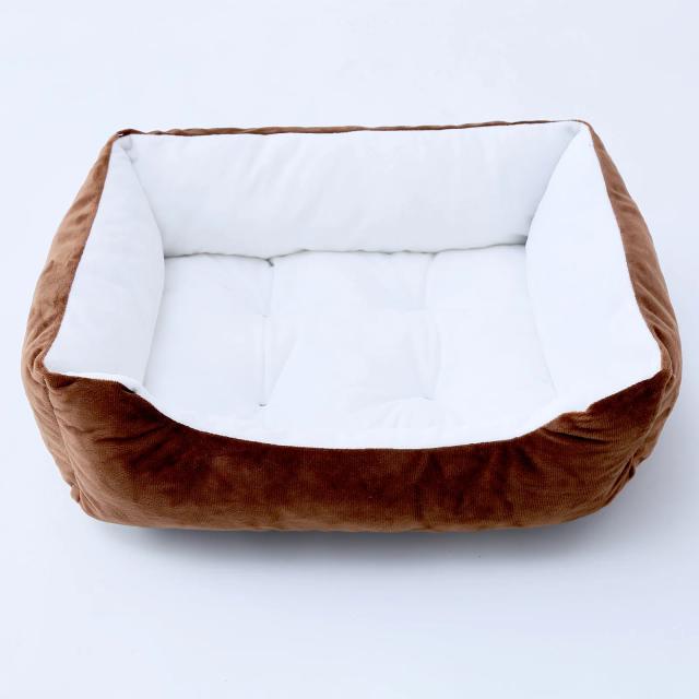 Cama Sofá Quadrada Macia e Quente para Cães e Gatos - Almofada Lavável para Filhotes e Animais de Estimação
