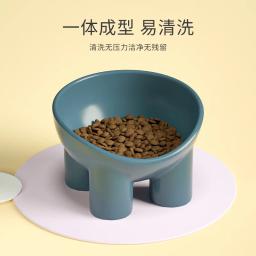 Tigela de gato duplo antiderrapante com suporte de inclinação, alimentador de animais de estimação, água alimentar, tigelas para cães - Image 2