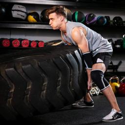 Neoprene Halterofilismo Esporte Joelheiras, Compressão Powerlifting Squat, Gym Training Protetor De Apoio Do Joelho, Joelheira De Basquete, 7mm - Image 6