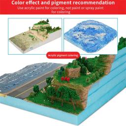 1-5 pçs tijolos de espuma modelo diy placa de espuma diorama base laje placa de espuma folha artesanato artesanal mesa de areia em miniatura cenário construção - Image 3