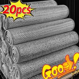 Panos De Limpeza De Arame De Aço, Camadas Duplas, Metal Mágico, Fios De Prata, Roupa De Prato, Casa, Cozinha, Pano De Lavagem, Toalhas, Ferramentas Limpas - Image 2