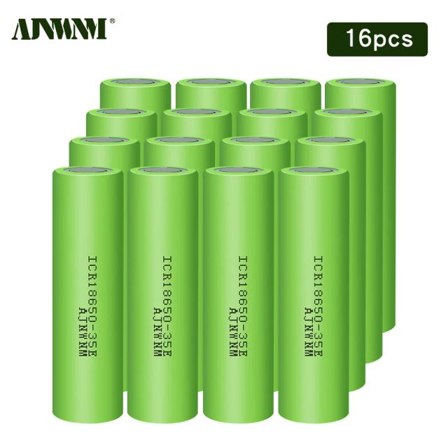 100% original 3.7 v 3500mah 18650 bateria recarregável de lítio para baterias de lanterna para samsung 18650 35e bateria