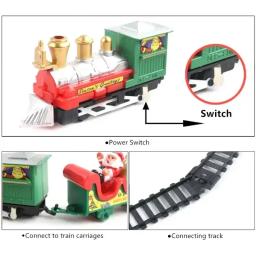 Christmas Tree Train Set para Crianças, Assemble Railway Tracks, Brinquedos Decoração, Birthday Party Presente, Presente - Image 2