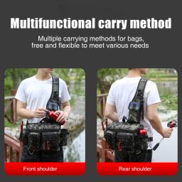 Único Ombro Pesca Combater Bag, Crossbody Sacos, cintura impermeável Pack, Peixe Iscas Engrenagem, Utilitário de armazenamento, Caixa, Drop Shipping - Image 3