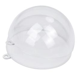 Transparente Open Plastic Ball Hanging Decorações, Tress, Ornamento Claro, Crianças, DIY, Fontes do partido, Casamento, Natal, 1Pc, 10cm - Image 3