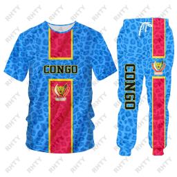 Conjunto de treino de duas peças para homens, bandeira da nação, camisetas gráficas, manga comprida, camisa esportiva, jaqueta com capuz, roupas - Image 5