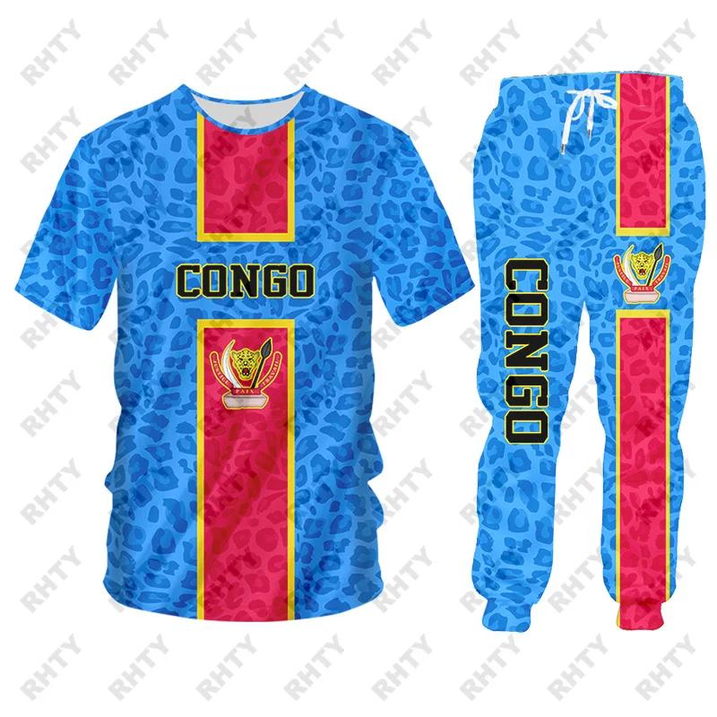 Conjunto de treino de duas peças para homens, bandeira da nação, camisetas gráficas, manga comprida, camisa esportiva, jaqueta com capuz, roupas - Image 1