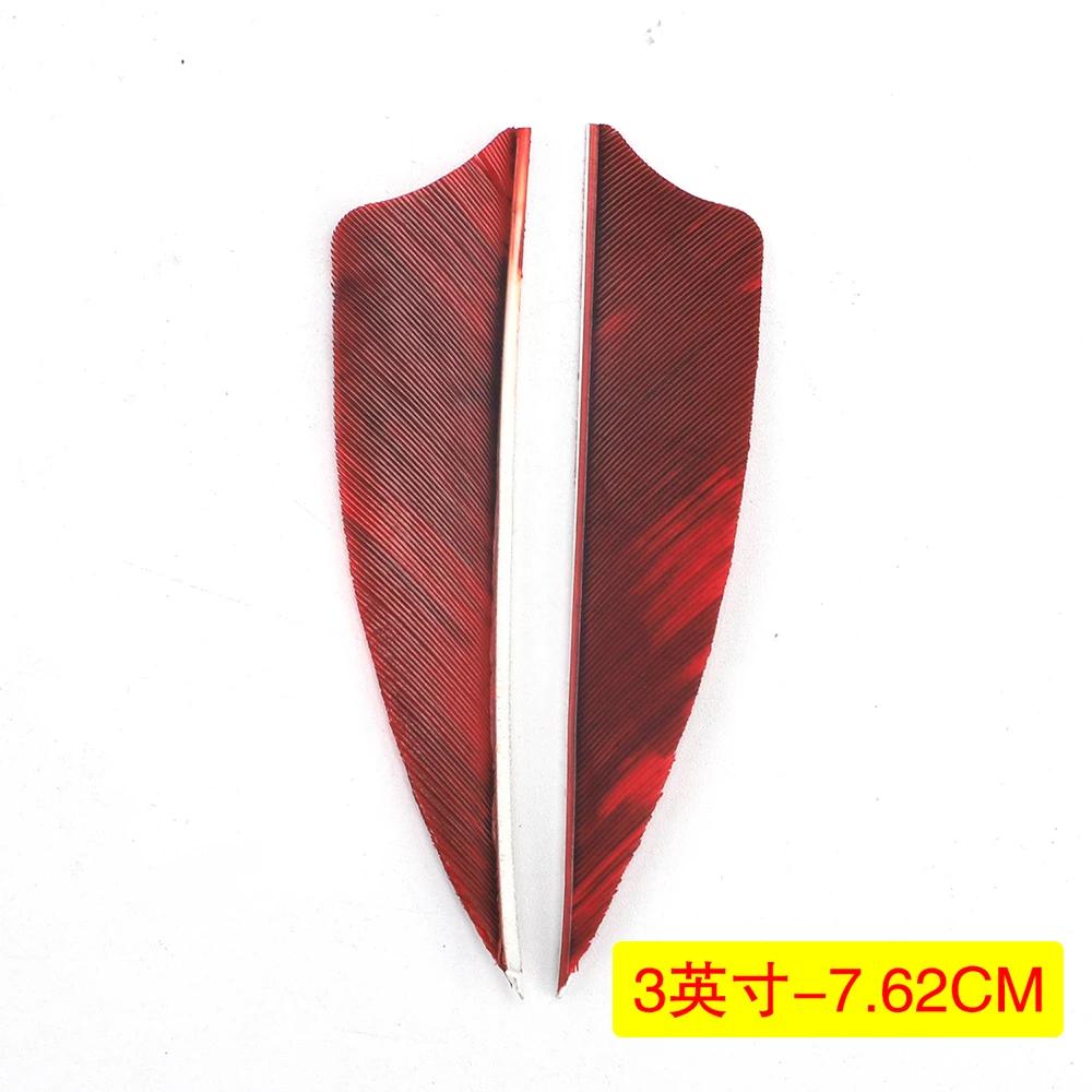 Penas naturais de Turquia para atirar flecha, varetas DIY Fletches, Fletches para tiro com arco e caça, acessórios do eixo, 3 pol, 4 pol, 20PCs - Image 1