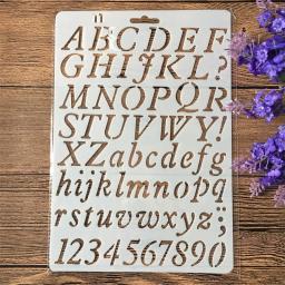 4 Pçs/set 26 centímetros Letras Do Alfabeto DIY Ofício Camadas Template Stencils Pintura Álbum de Scrapbooking Stamping Embossing Decorativa - Image 2