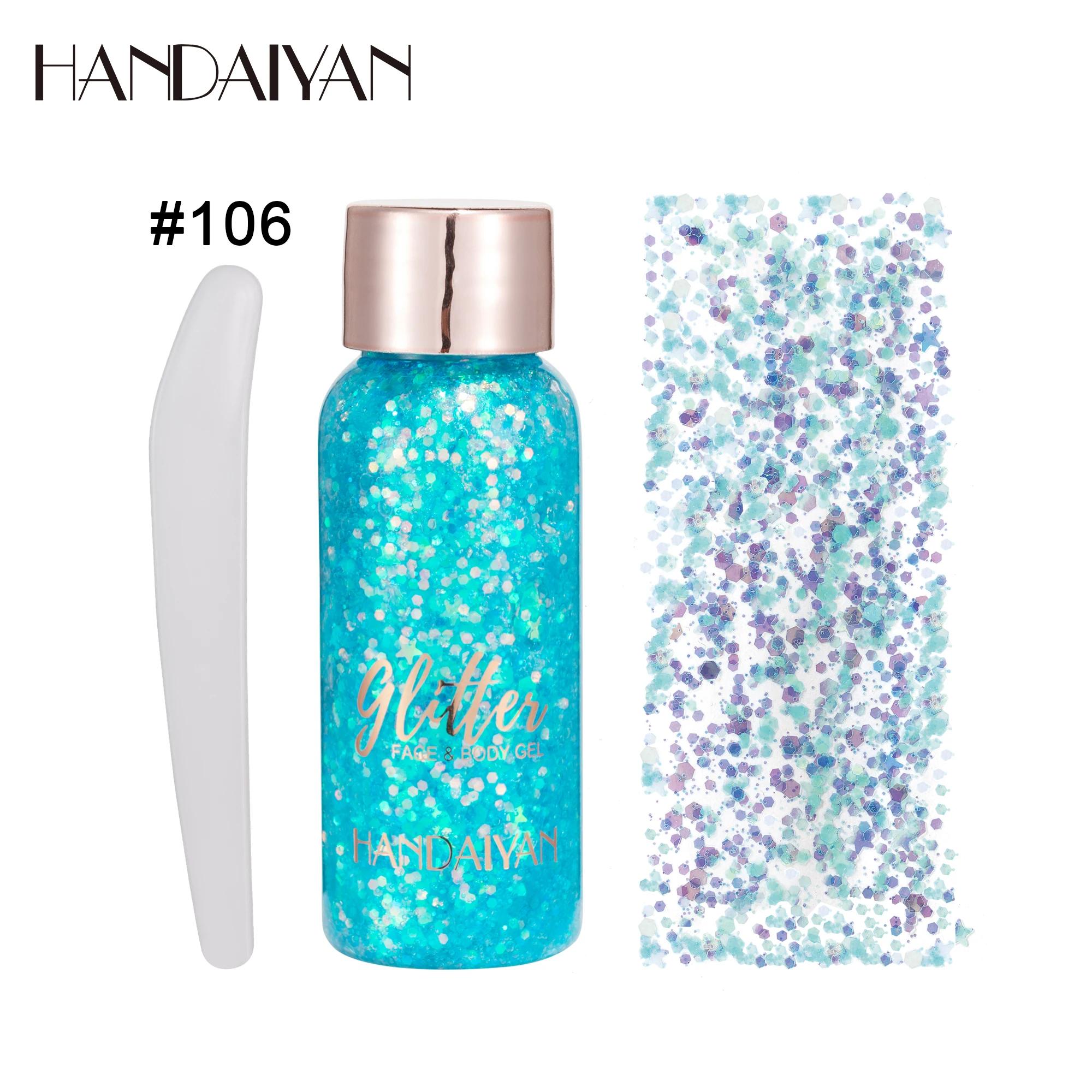 Conjunto de gel de glitter corporal com lantejoulas de sereia, maquiagem corporal líquida com glitter holográfico de longa duração para mulheres, gel de glitter facial à prova d'água - Image 1