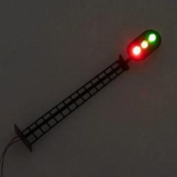 1:87 estrada de ferro trem sinal de luz lâmpada de tráfego para o miúdo dollhouse miniatura modelo de construção sandbox fingir para jogar 3v - Image 4