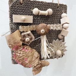 Pássaro Forrageamento Brinquedos com Bloco De Madeira, Acessórios Para Gaiola, Periquito De Palmeira, Moagem De Pata, Poleiro Para Tentilhões De Periquito, Calopsita - Image 5