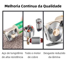 Tesoura de alfaiataria elétrica 220v/110v ferramentas de corte de tecido pano de couro máquina cortador elétrico lâmina ferramentas elétricas serras de corte - Image 2