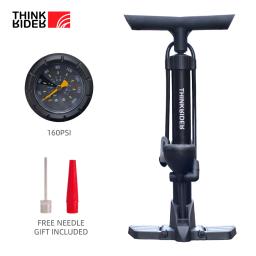 ThinkRider-Bomba de Bicicleta Portátil, Aço inoxidável Bomba da bicicleta, Schrader Presta Válvula Inflator, Mountain Road Bike Acessórios, 160PSI - Image 1