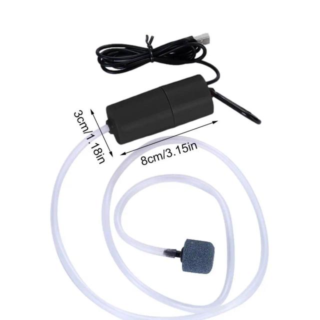 Bomba de Ar Portátil USB Silenciosa para Aquários, Compressor Mini Oxigenador e Acessórios para Tanque de Peixes