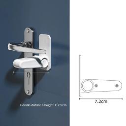 Anti-abertura fechadura fixa para porta, janela deslizante, cão e gato, trava de segurança, maçaneta da porta - Image 5