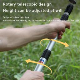 Telescópica Slide Tarp Polos, Alumínio Ultraleve, Varas de barraca ajustáveis para acampamento ao ar livre, Canopy Sun Shelter, 230cm - Image 5