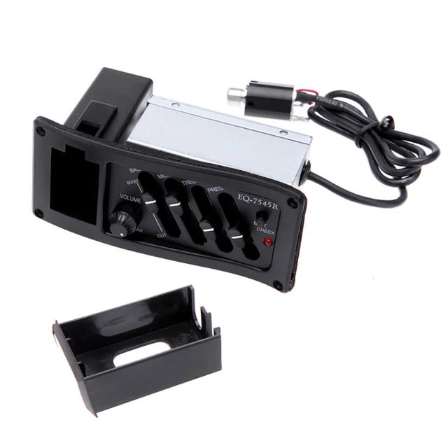 Amplificador Profissional EQ-7545R com Preamp, Tuner e Controle de 4 Bandas para Instrumentos de Folk