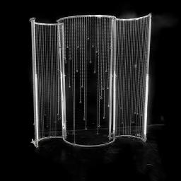 Arco de casamento frisado em forma de S com luzes LED cenário de palco para festa de noivado decoração foto pano de fundo - Image 5