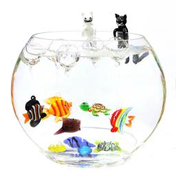 Novo personalizado flutuante de vidro tropical peixe estatueta em miniatura decoração do aquário suprimentos colorido bonito animal do mar minúsculo estátua ornamento - Image 2