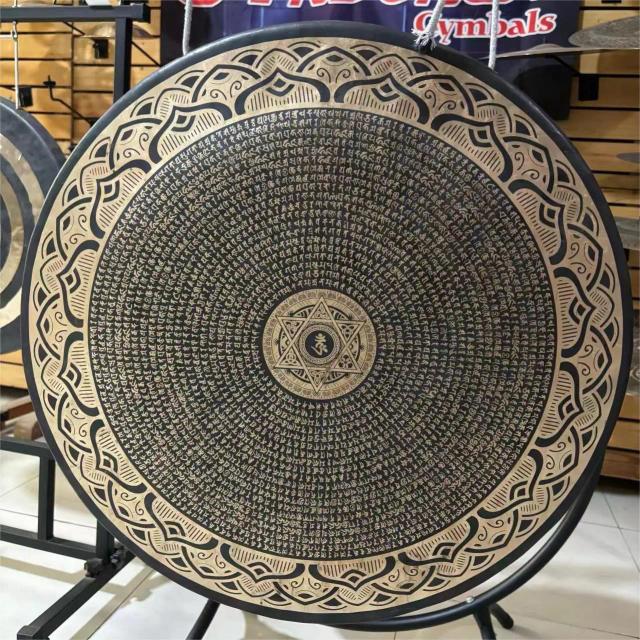Arborea Gongs de cura sonora-antigo Chau Gong 45-90cm com malho meditação Gong som profundo e sustentação longa para terapia