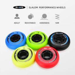 Roda PU grossa colorida para patins Slalom, rodas de skate Freestyle, "MICRO, fórmula patenteada exclusiva, 76mm, 80mm, 3.15", 85A, 4 peças - Image 1